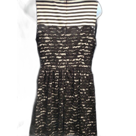 Soprano Fit and Flare Black Lace Stripe Sz M - Picture 2 of 6